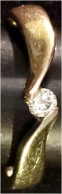 Damenring Gelbgold 585/1000, Besetzt Mit Kleinem Brillant. Ringgröße 17. 2,43 G - Andere & Zonder Classificatie