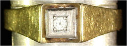 Damenring Gelbgold 585/1000 Mit 1 Diamant, Ca. 0,05 Ct. Ringgröße 20. 3,13 G - Andere & Zonder Classificatie