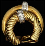 Ohrclip Gelb-/Weissgold 750/1000 Mit 6 Brillanten. 22 Mm; 9,48 G - Other & Unclassified