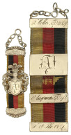 2 Studentenzipfel Der Verbindung "Ascania" Köln 1904. Schwarz-rot-goldene Bänder. Die Beschläge 10 Bzw. 12 Karat Gold. Z - Autres & Non Classés