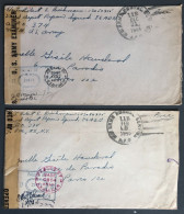Etats-Unis, WW2 - 2 Enveloppes Censurées - (B2770) - Poststempel