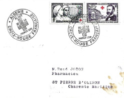 ALGERIE -   CROIX ROUGE -  1ER JOUR - SUR COURRIER  -  1954 - FDC