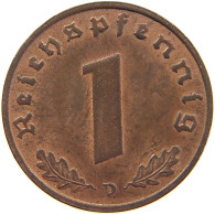 DRITTES REICH PFENNIG 1937 D  #a067 0191 - 1 Reichspfennig