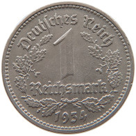 DRITTES REICH MARK 1934 D J.354 #a055 0663 - 1 Reichsmark