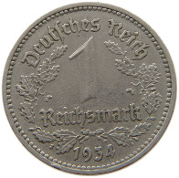 DRITTES REICH MARK 1934 A J.354 #s072 0609 - 1 Reichsmark