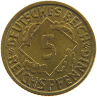 DRITTES REICH 5 PFENNIG 1936 J  #a055 0423 - 5 Reichsmark