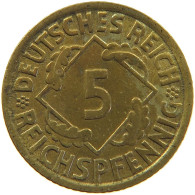 DRITTES REICH 5 PFENNIG 1936 G  #a055 0383 - 5 Reichsmark