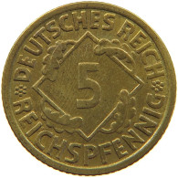 DRITTES REICH 5 PFENNIG 1936 G  #a055 0555 - 5 Reichsmark