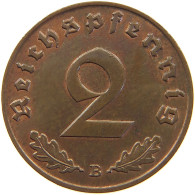 DRITTES REICH 2 PFENNIG 1939 B  #a063 0121 - 2 Reichspfennig