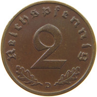 DRITTES REICH 2 PFENNIG 1940 D  #c083 0167 - 2 Reichspfennig