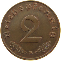 DRITTES REICH 2 PFENNIG 1939 B  #a063 0115 - 2 Reichspfennig