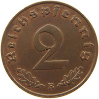 DRITTES REICH 2 PFENNIG 1939 B  #a063 0111 - 2 Reichspfennig