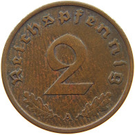 DRITTES REICH 2 PFENNIG 1937 A  #c083 0171 - 2 Reichspfennig