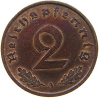 DRITTES REICH 2 PFENNIG 1937 A  #c081 0299 - 2 Reichspfennig