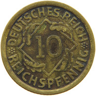 DRITTES REICH 10 PFENNIG 1933 J  #c058 0073 - 10 Reichspfennig