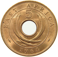 EAST AFRICA 5 CENTS 1964 Elizabeth II. (1952-2022) #s046 0501 - Africa Oriental Y Protectorado De Uganda