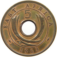 EAST AFRICA 5 CENTS 1963 Elizabeth II. (1952-2022) #c036 0629 - Africa Orientale E Protettorato D'Uganda