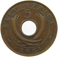 EAST AFRICA 5 CENTS 1951 George VI. (1936-1952) #c012 0359 - East Africa & Uganda Protectorates