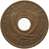 EAST AFRICA 5 CENTS 1956 Elizabeth II. (1952-2022) #c013 0047 - Oost-Afrika & Protectoraat Van Uganda