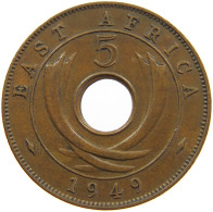 EAST AFRICA 5 CENTS 1949 George VI. (1936-1952) #c012 0365 - Ostafrika Und Herrschaft Von Uganda