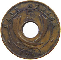 EAST AFRICA 5 CENTS 1943 George VI. (1936-1952) #a095 0215 - East Africa & Uganda Protectorates