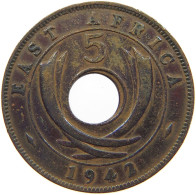 EAST AFRICA 5 CENTS 1942 George VI. (1936-1952) #c080 0241 - Africa Oriental Y Protectorado De Uganda