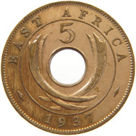 EAST AFRICA 5 CENTS 1937 George VI. (1936-1952) #c036 0633 - Afrique Orientale & Protectorat D'Ouganda