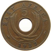 EAST AFRICA 5 CENTS 1935 George V. (1910-1936) #a095 0135 - Ostafrika Und Herrschaft Von Uganda