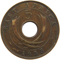 EAST AFRICA 5 CENTS 1935 George V. (1910-1936) #c012 0371 - Africa Oriental Y Protectorado De Uganda