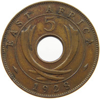 EAST AFRICA 5 CENTS 1928 George V. (1910-1936) #a095 0145 - Ostafrika Und Herrschaft Von Uganda