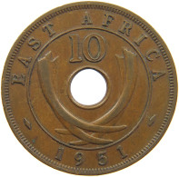 EAST AFRICA 10 CENTS 1951 George VI. (1936-1952) #c015 0227 - Ostafrika Und Herrschaft Von Uganda