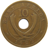 EAST AFRICA 10 CENTS 1922 George V. (1910-1936) #c014 0433 - Ostafrika Und Herrschaft Von Uganda