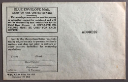 Etats-Unis, WW2 - BLUE ENVELOPE MAIL, Neuve - (B2776) - Postal History