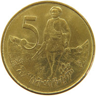 ETHIOPIA 5 CENTS 1977  #s032 0159 - Etiopia