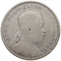 ETHIOPIA 1/4 BIRR 1887  #s038 0349 - Ethiopie