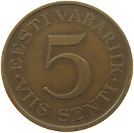 ESTONIA 5 SENTI 1931  #s076 0311 - Estland