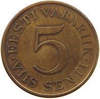 ESTONIA 5 SENTI 1931  #s036 0455 - Estland