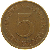 ESTONIA 5 SENTI 1931  #a085 0195 - Estonie