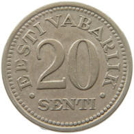 ESTONIA 20 SENTI 1935  #t098 0445 - Estonia