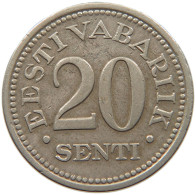 ESTONIA 20 SENTI 1935  #c006 0319 - Estonia