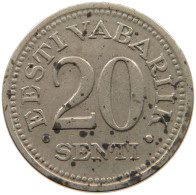 ESTONIA 20 SENTI 1935  #c008 0181 - Estonia