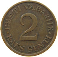 ESTONIA 2 SENTI 1934  #c083 0481 - Estland