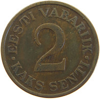 ESTONIA 2 SENTI 1934  #c050 0213 - Estland