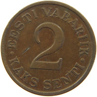 ESTONIA 2 SENTI 1934  #c016 0407 - Estonie