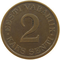 ESTONIA 2 SENTI 1934  #a085 0659 - Estonie