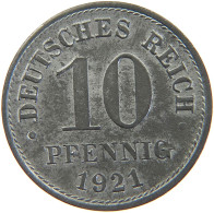 GERMANY Ersatzmünzen Des 1. Weltkrieges 10 PFENNIG 1921  #t162 0355 - 10 Rentenpfennig & 10 Reichspfennig