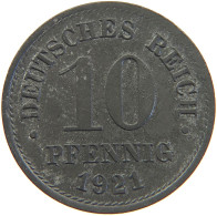 GERMANY Ersatzmünzen Des 1. Weltkrieges 10 PFENNIG 1921  #t162 0359 - 10 Rentenpfennig & 10 Reichspfennig