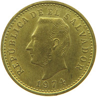 EL SALVADOR 2 CENTAVOS 1974  #s022 0235 - Salvador