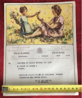 1945-WW2-Bruxelles - Telegram -Télégramme Illustré Chromo Royaume De Belgique Régie Des Télégraphes/Téléphone- - Telegrams