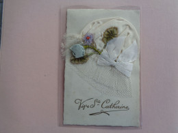 Carte Fantaisie - Fete Sainte Catherine - Bonnet - Chapeaux - Tissus - Broderies - Dentelles - - Sainte-Catherine